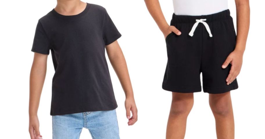 two boys wearing cat and jack clothing