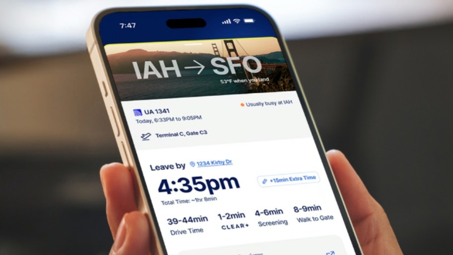 an image of the clear app interface on a smart phone