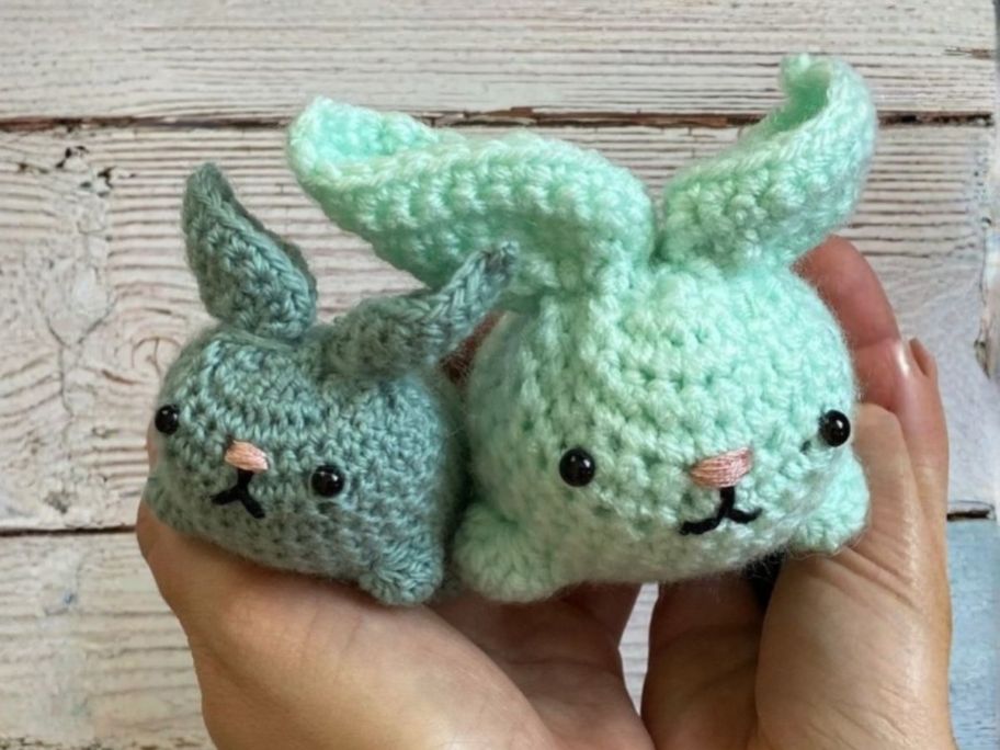 hands holding crotched bunnies