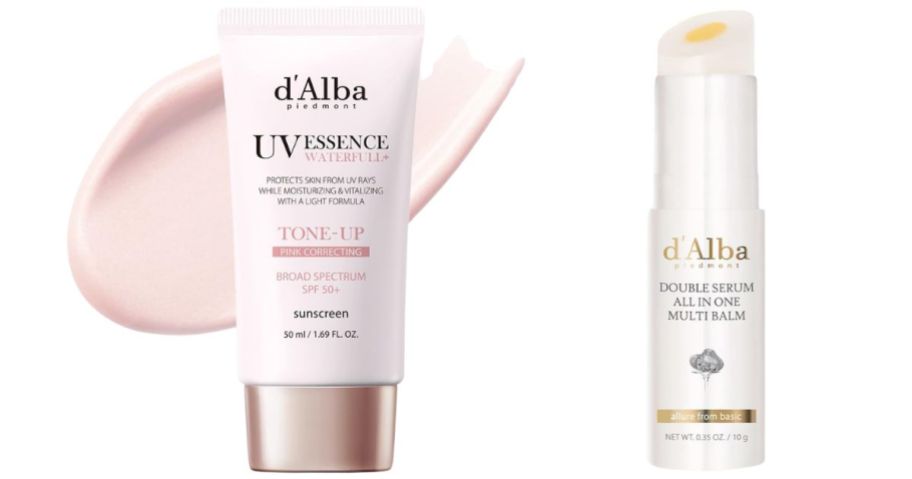d'alba Piedmont Waterfull Tone-Up Sunscreen Serum 1.69oz and White Truffle Double Serum All-in-one Multi Balm
