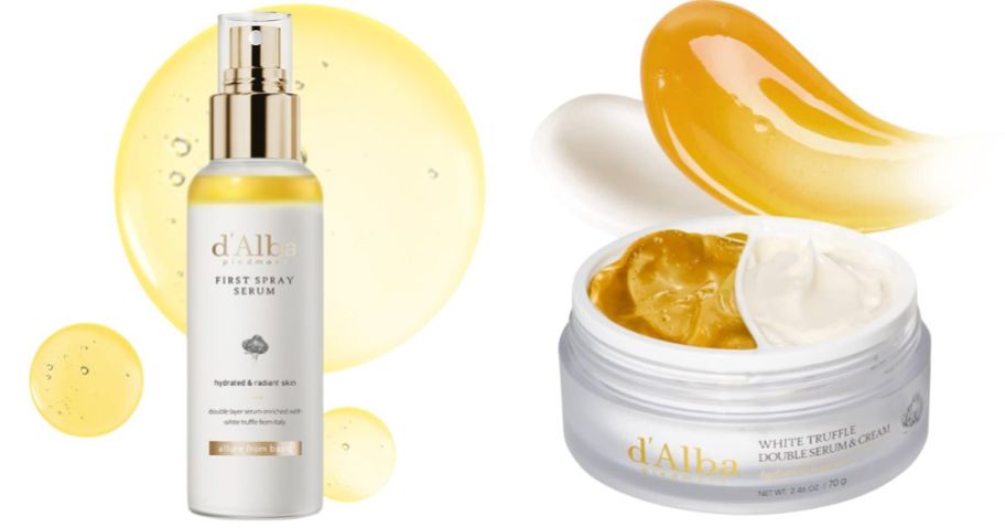 d'alba Piedmont Italian White Truffle First Spray Serum 3.38oz and White Truffle Double Serum & Cream 2.46oz