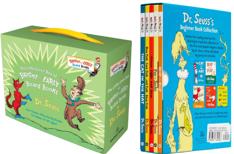 2 boxed sets of dr seuss books