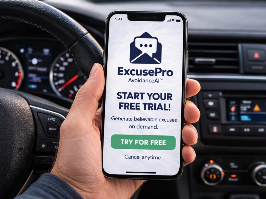 holding a phone in the car