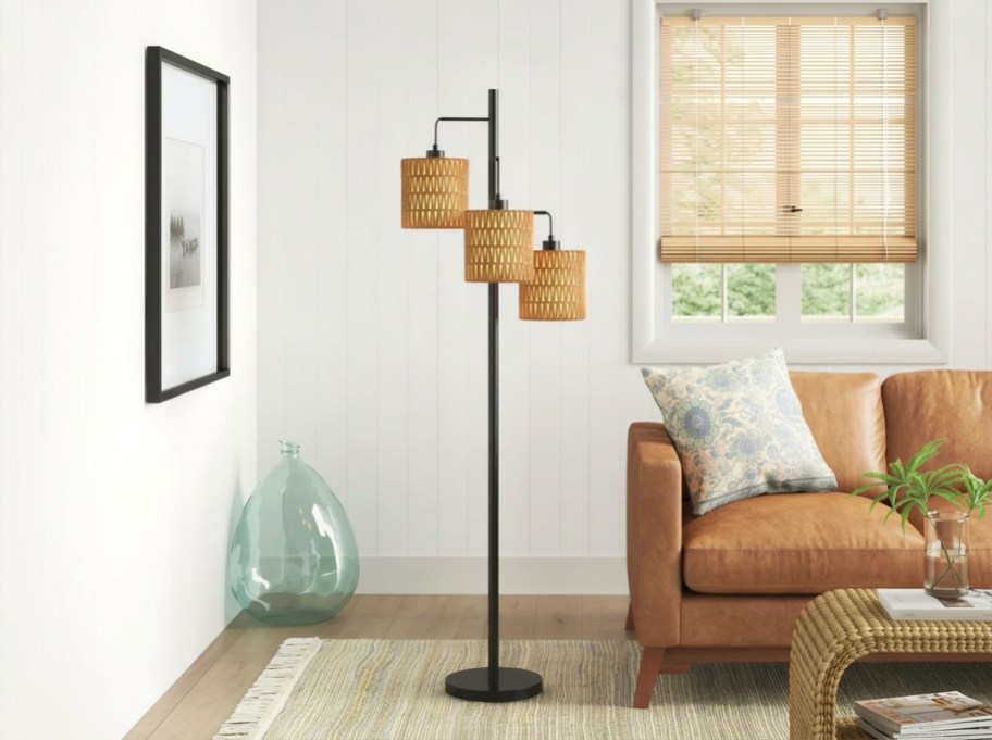 floor lamp in a living room
