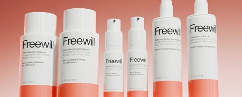 freewill hair care bottles