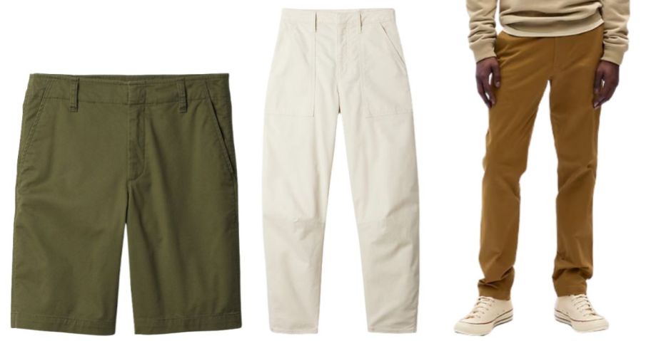 gap womens and mens shorts and pants