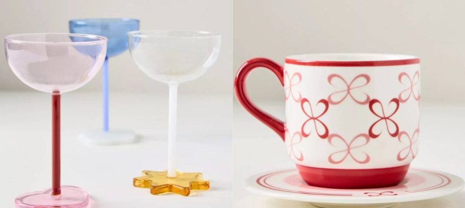 Different glasses from Anthro