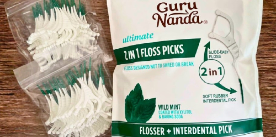 GuruNanda 2-in-1 Dental Floss Picks 160-Count Just $3.61 Shipped on Amazon
