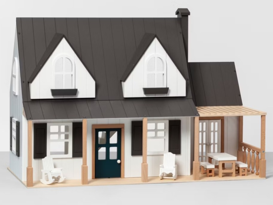 a kids wooden farm style doll house