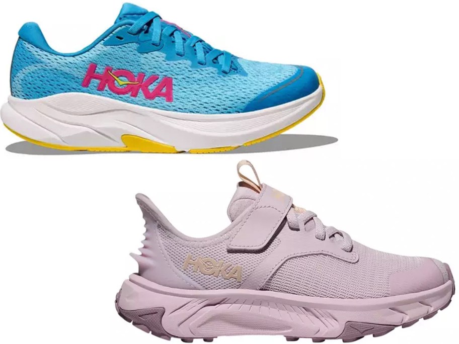 blue and purple hoka running shoes 