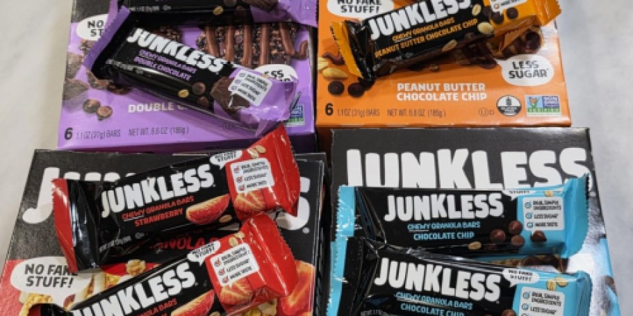 Junkless Chewy Granola Bars 24-Pack Only $10 Shipped on Amazon (Reg. $15)