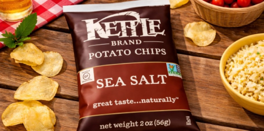 Kettle Chips Sea Salt Snack Bag 6-Pack Just $4 Shipped on Amazon