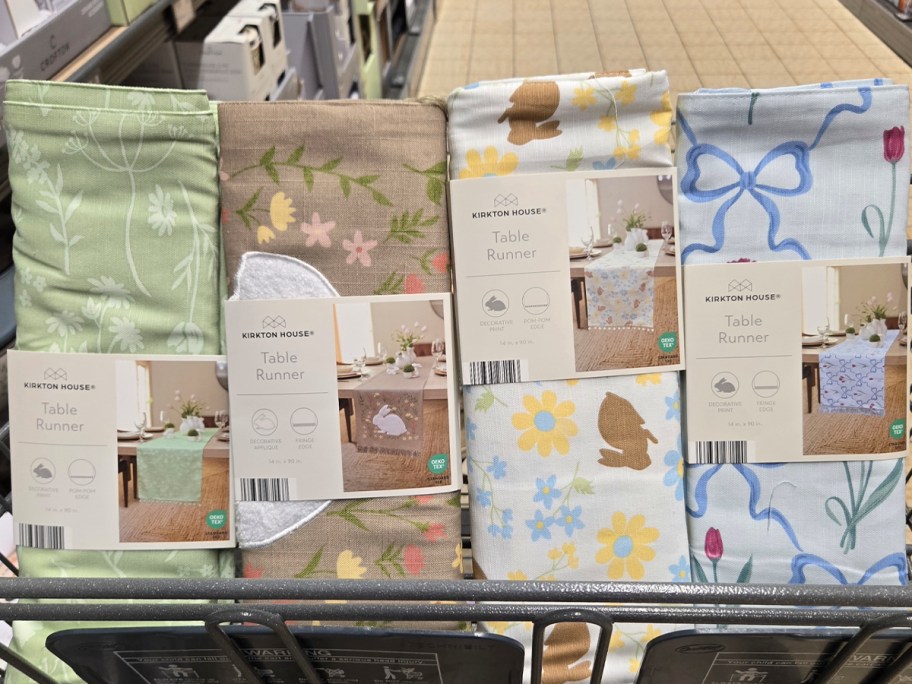 4 easter table runners in cart