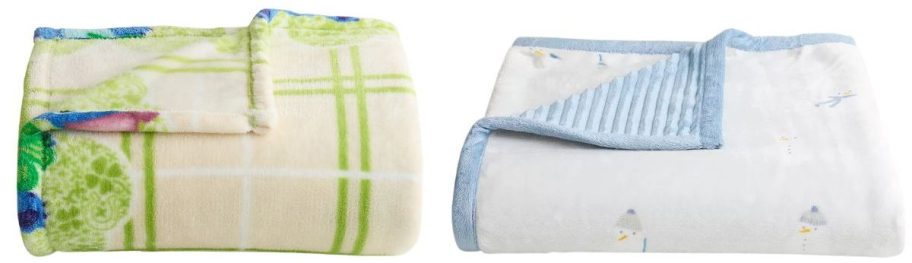 two throw blankets
