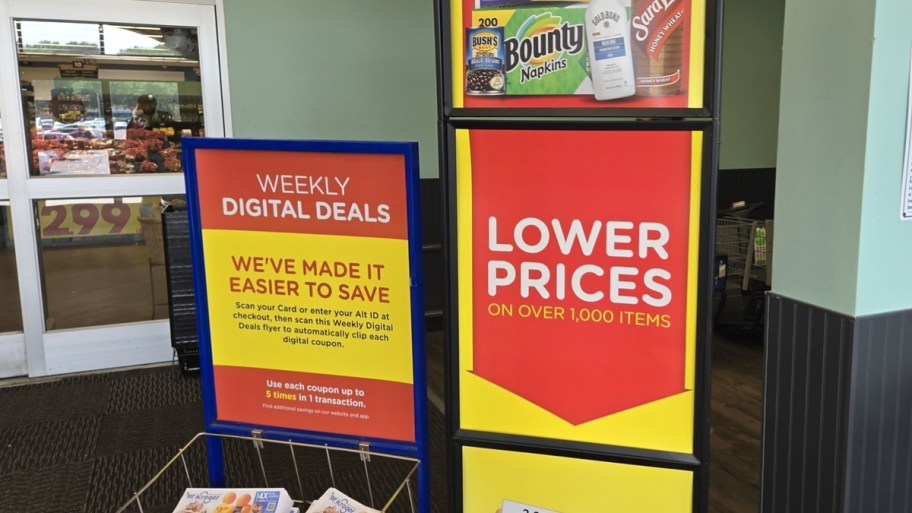 kroger weekly digital deals signage