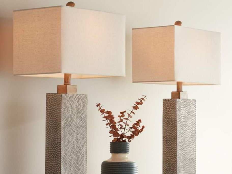 two different lamps on the table