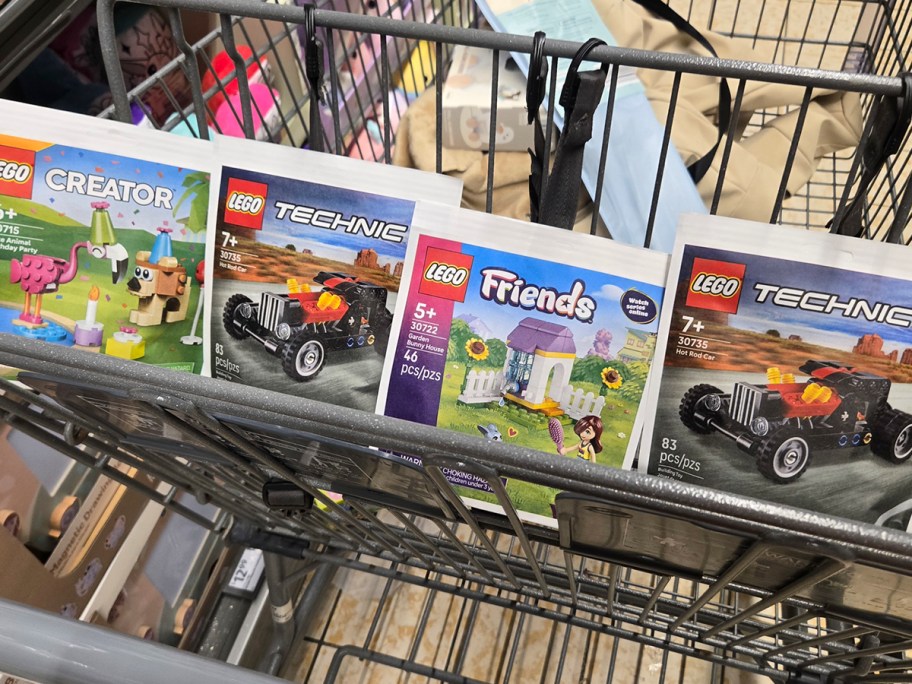 4 lego sets in shopping cart