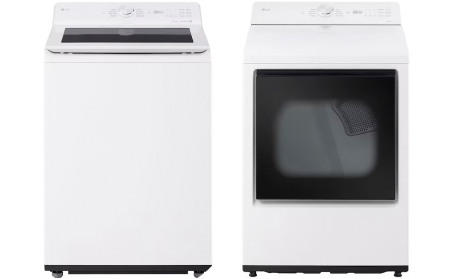 LG white washer and dryer 