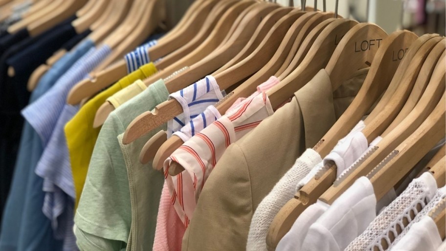 loft clothes on a rack