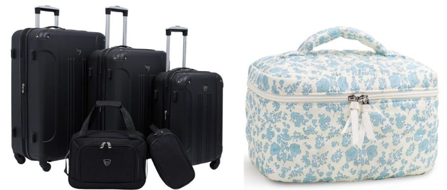 luggage and makeup case