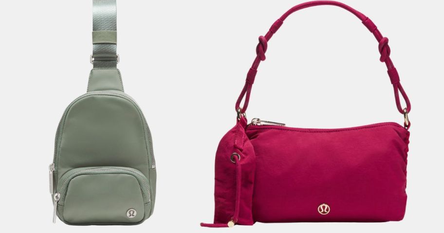 lululemon Everywhere Sling Bag Small 2L and Convertible Ruched Strap Crossbody Bag Mini 1.5L