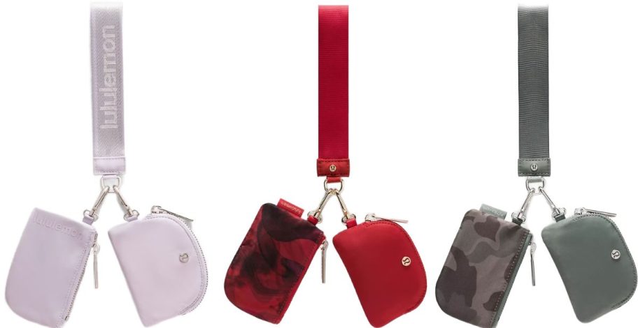 Stock images of 3 lululemon Dual Pouch Wristlets