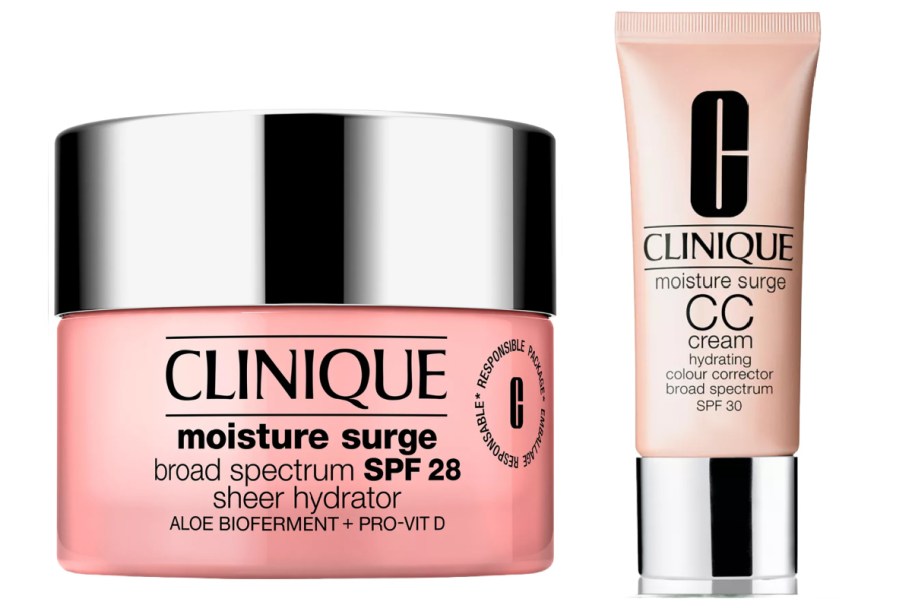 pink jar of moisturizer and pink tube of cream