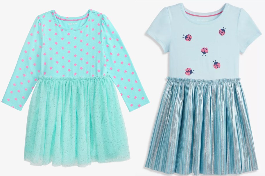 teal star and ladybug tutut dress