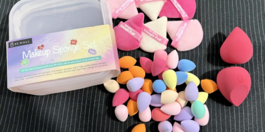 Makeup Sponge 49-Piece Set Just $8.49 on Amazon (Reg. $17)