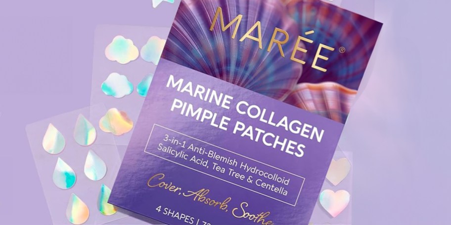 maree pimple patches box with patches on table