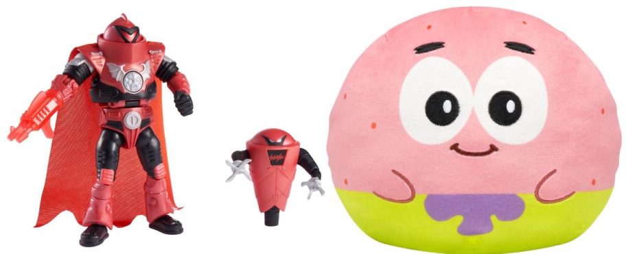 Masters of the Universe Origins Action Figure and TeeTurtle SpongeBob Squarepants Patrick 6" Reversible Plush Toy 