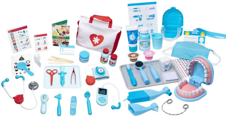 Melissa & Doug Get Well Doctor&rsquo;s Kit Play Set and Super Smile Dentist Kit