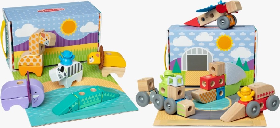 2 melissa and doug blockables playsets