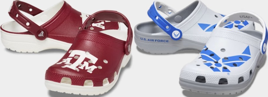 mens collegiate and mlitary crocs