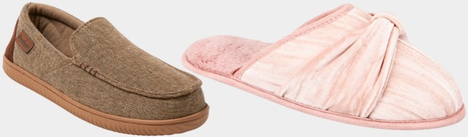 mens slipper and womens velvet slipper