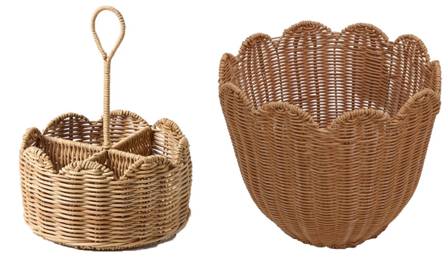 rattan utensil basket and basket 
