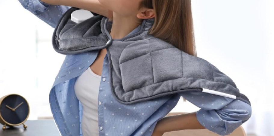 Weighted Heating Pad for Neck & Shoulders Only $17.99 Shipped on Amazon