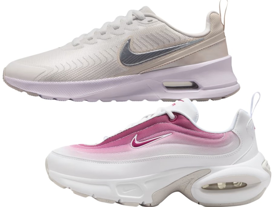 two women's Nike Air Max shoes