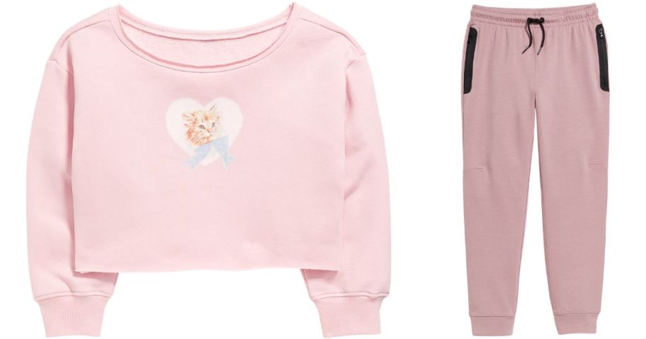 old navy kids sweatshirt and sweatpants