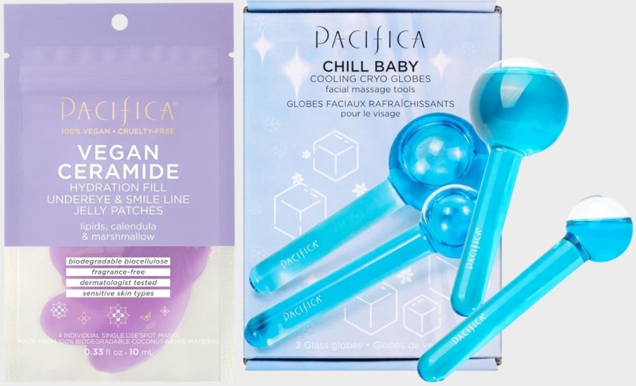 ceramide eye patches and cryo face globes