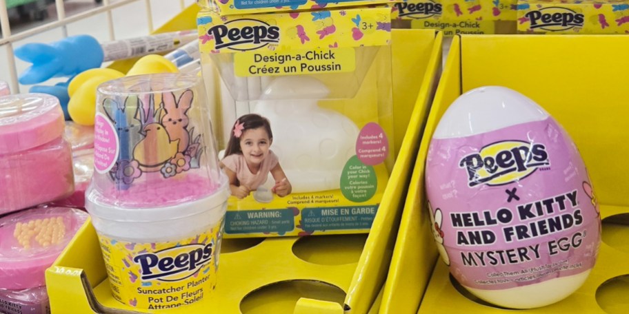 easter planter, bunny, and egg on display