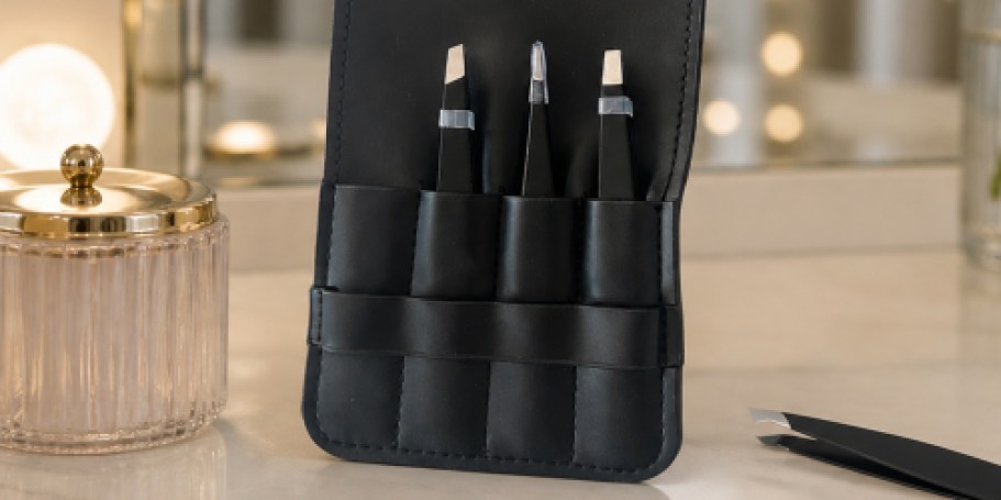 Tweezer Set w/ Travel Case Only $4.99 on Amazon