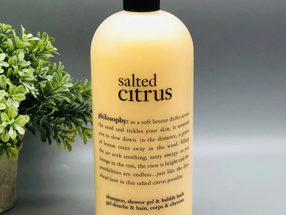 salted citrus shower gel bottle