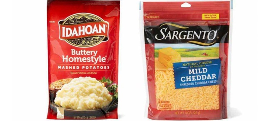 idahoan mashed potatoes pouch and sargento cheese
