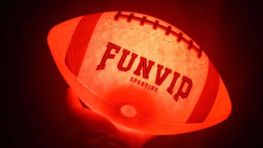 a glowing glow in the dark football