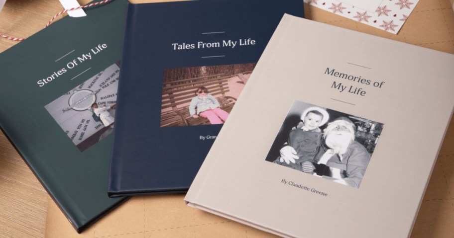 3 hardcover memory and photo keepsake Remento books