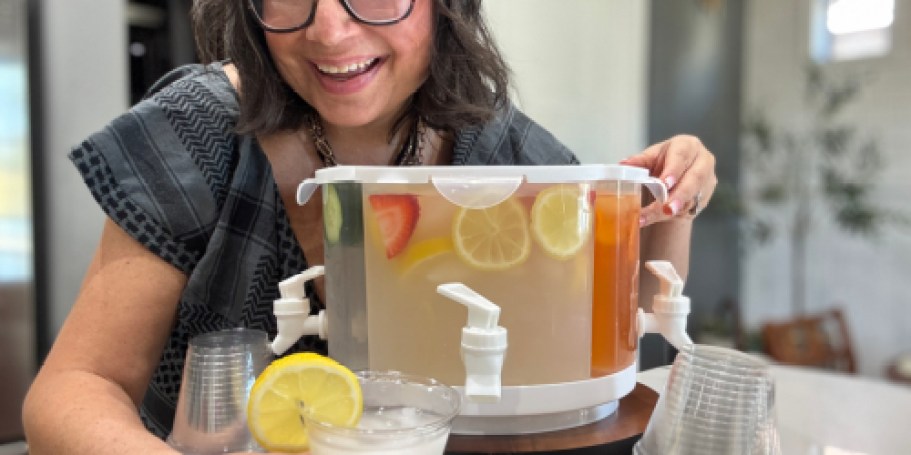 Serve 4 Drinks at Once w/ This Rotating Drink Dispenser – Just $23.97 on Target.com!