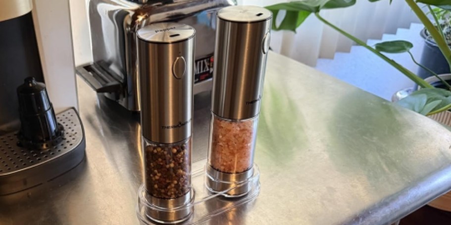 Electric Salt & Pepper Grinder Set Just $19.99 Shipped on Amazon (Reg. $60)