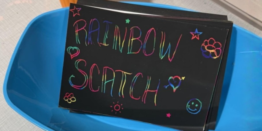 Rainbow Scratch Art 100-Piece Set Just $4.99 on Amazon