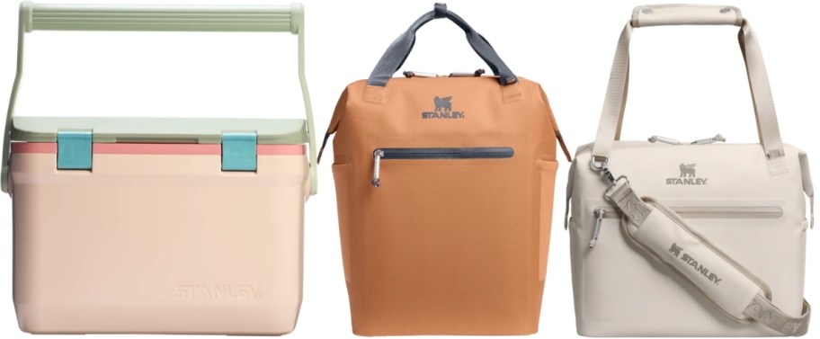 3 stanley coolors in different sizes and styles